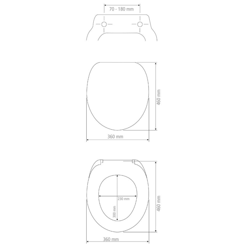 WENKO 26030100 - GALATI Toilet Seat 46 x 36 cm Anthracite
