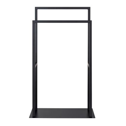 WENKO 26056100 - RIVALTA Free-standing Towel Rack, 46 x 80 cm, Stainless Steel/Black