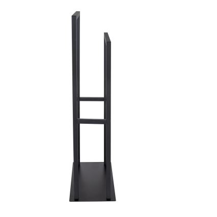 WENKO 26056100 - RIVALTA Free-standing Towel Rack, 46 x 80 cm, Stainless Steel/Black