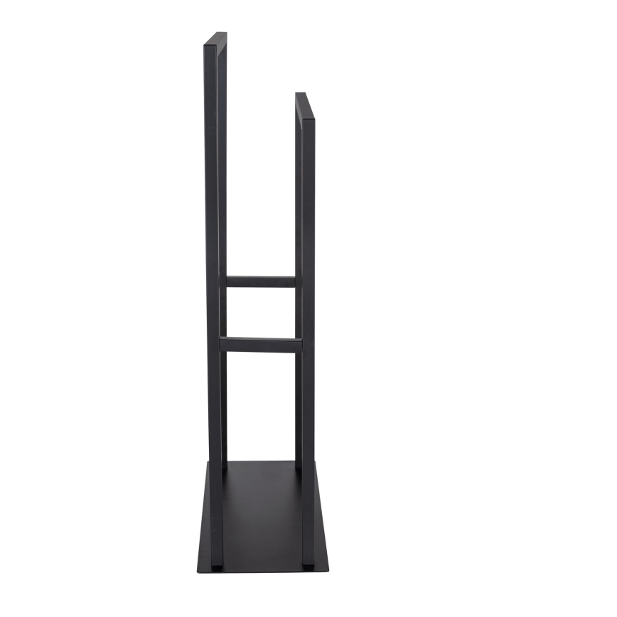 WENKO 26056100 - RIVALTA Free-standing Towel Rack, 46 x 80 cm, Stainless Steel/Black