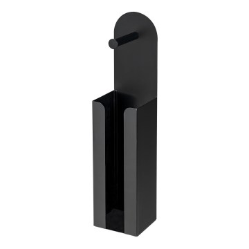 WENKO 26059100 - AGIRA Roll Holder 12x54 cm Black