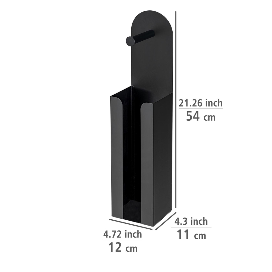 WENKO 26059100 - AGIRA Roll Holder 12x54 cm Black