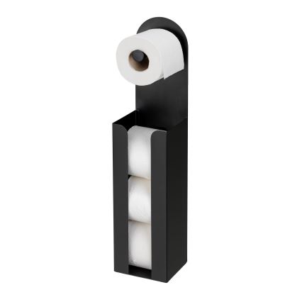 WENKO 26059100 - AGIRA Roll Holder 12x54 cm Black