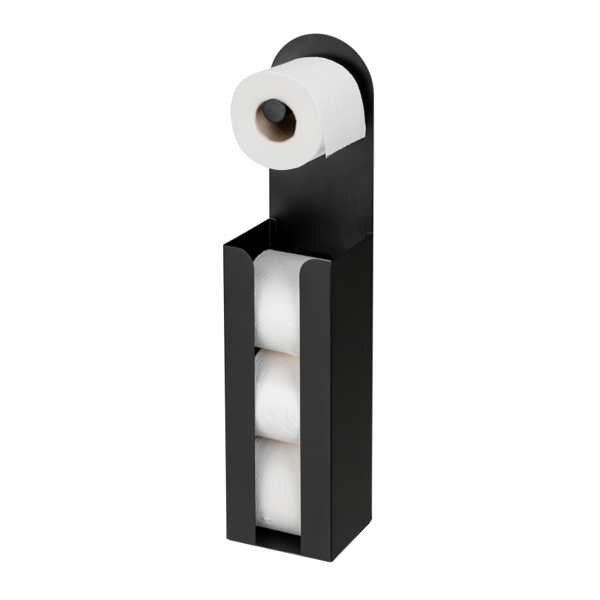 WENKO 26059100 - AGIRA Roll Holder 12x54 cm Black