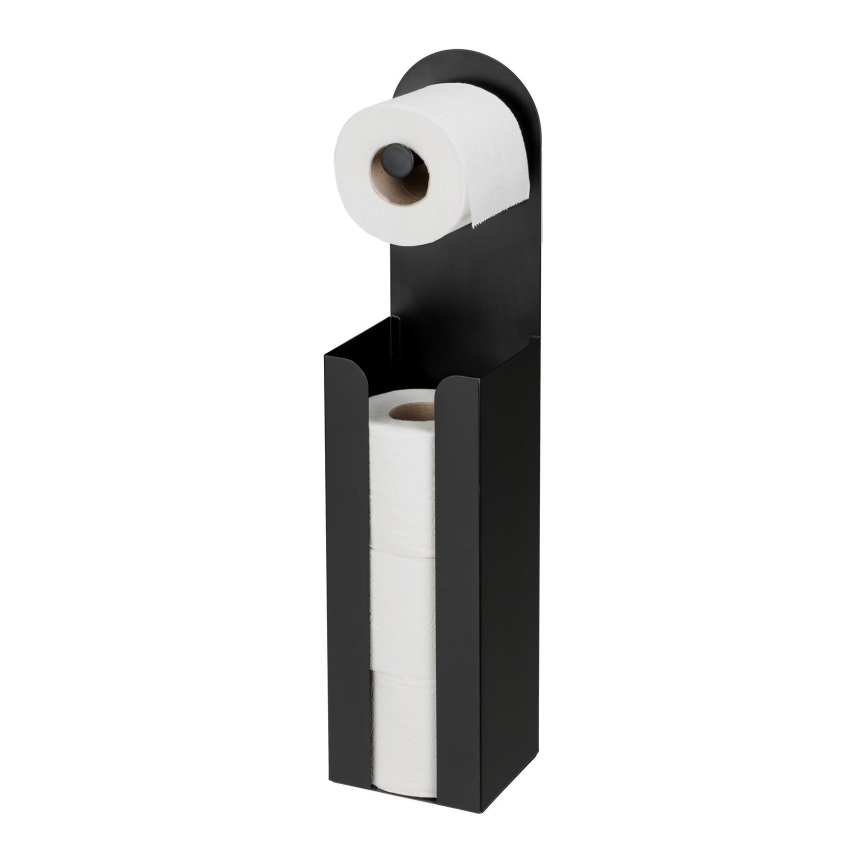 WENKO 26059100 - AGIRA Roll Holder 12x54 cm Black