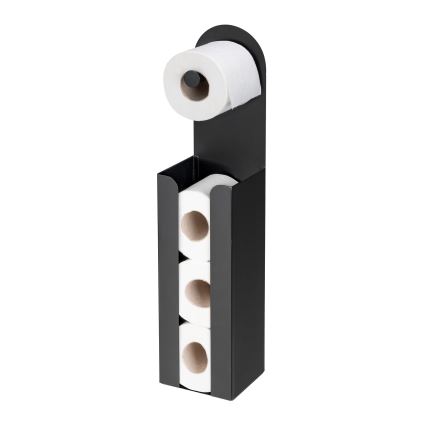 WENKO 26059100 - AGIRA Roll Holder 12x54 cm Black