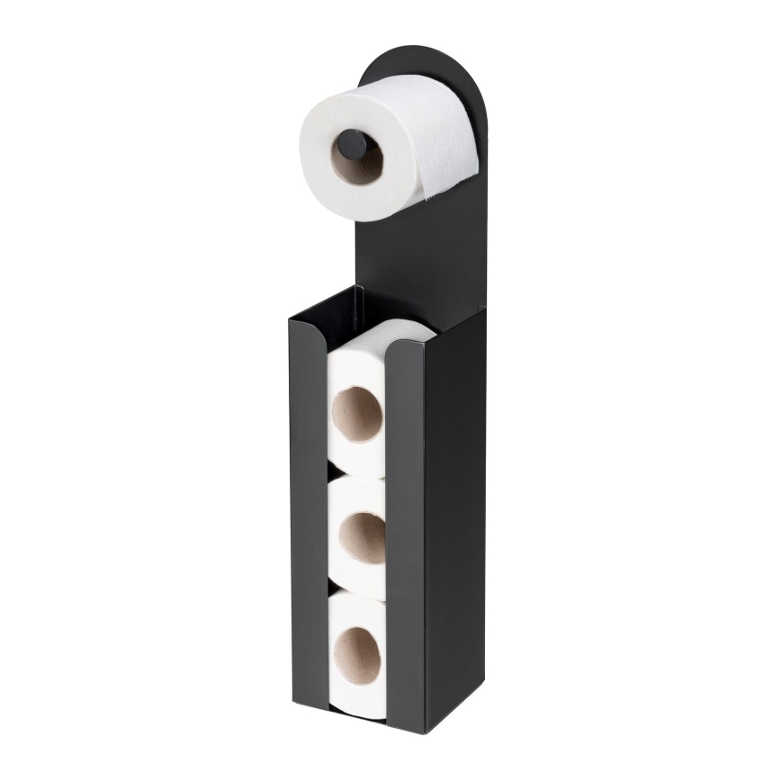 WENKO 26059100 - AGIRA Roll Holder 12x54 cm Black