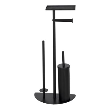 WENKO 26060100 - COSENZA Toilet Set 32.5 x 72 cm, Black
