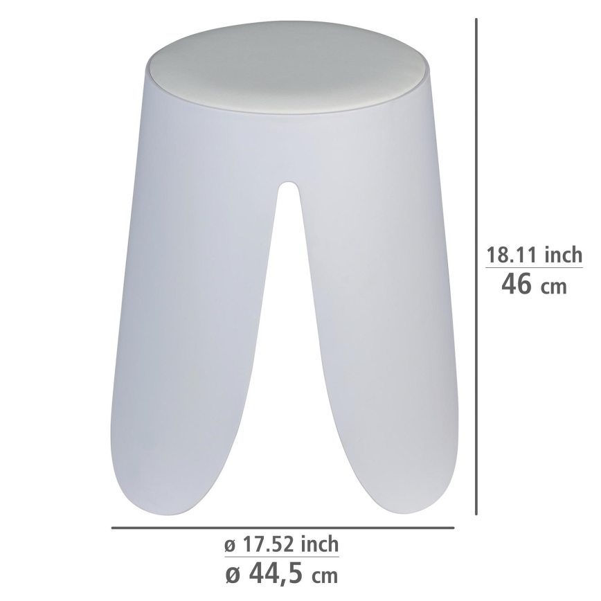 WENKO 26086100 - COMISO Stool 44,5x46 cm White