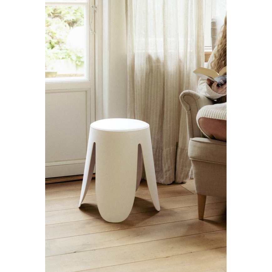 WENKO 26086100 - COMISO Stool 44,5x46 cm White