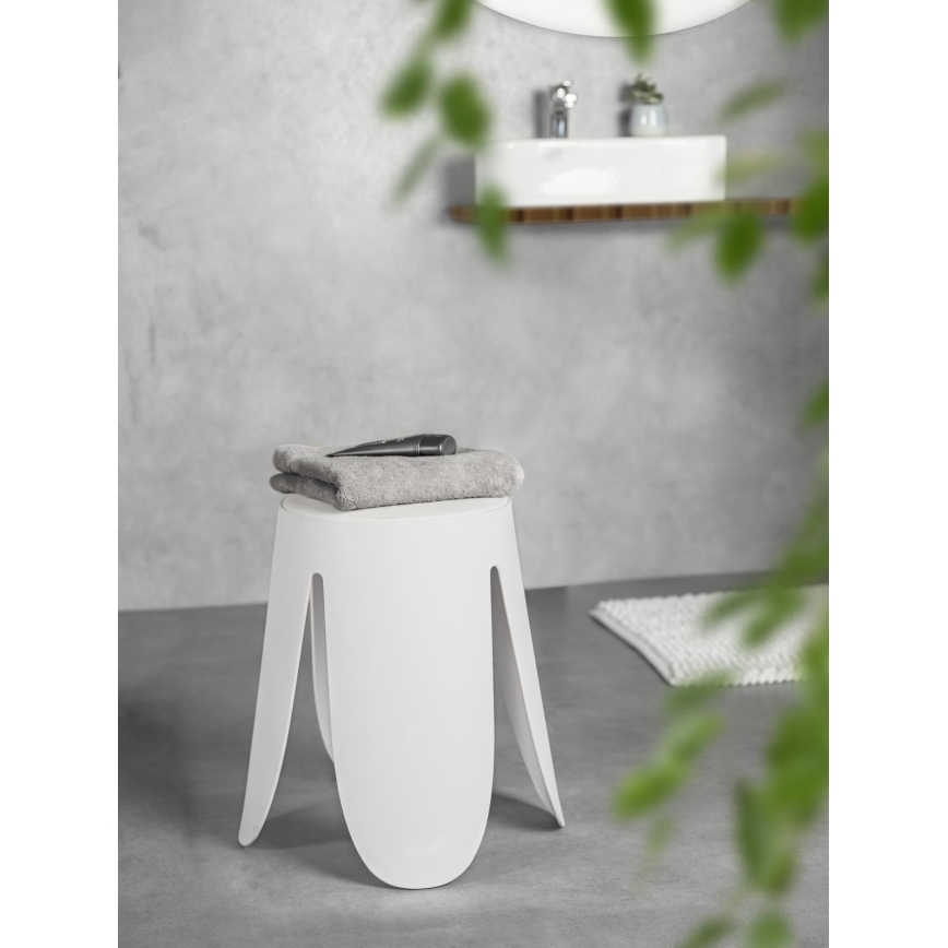 WENKO 26086100 - COMISO Stool 44,5x46 cm White