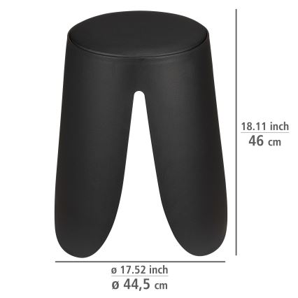 WENKO 26087100 - COMISO Stool 44,5x46 cm Black