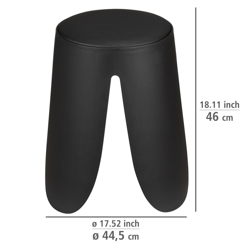 WENKO 26087100 - COMISO Stool 44,5x46 cm Black