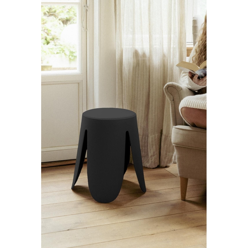 WENKO 26087100 - COMISO Stool 44,5x46 cm Black