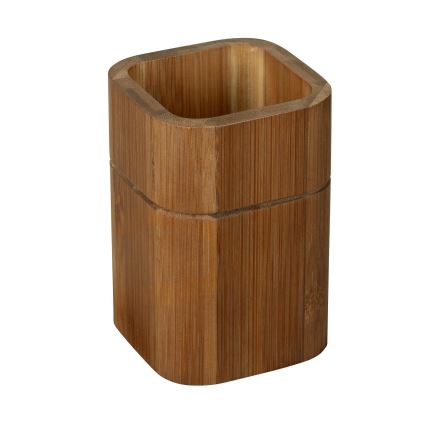 WENKO 26101100 - SERRO Toothbrush Holder 7.5 x 11 cm, Brown