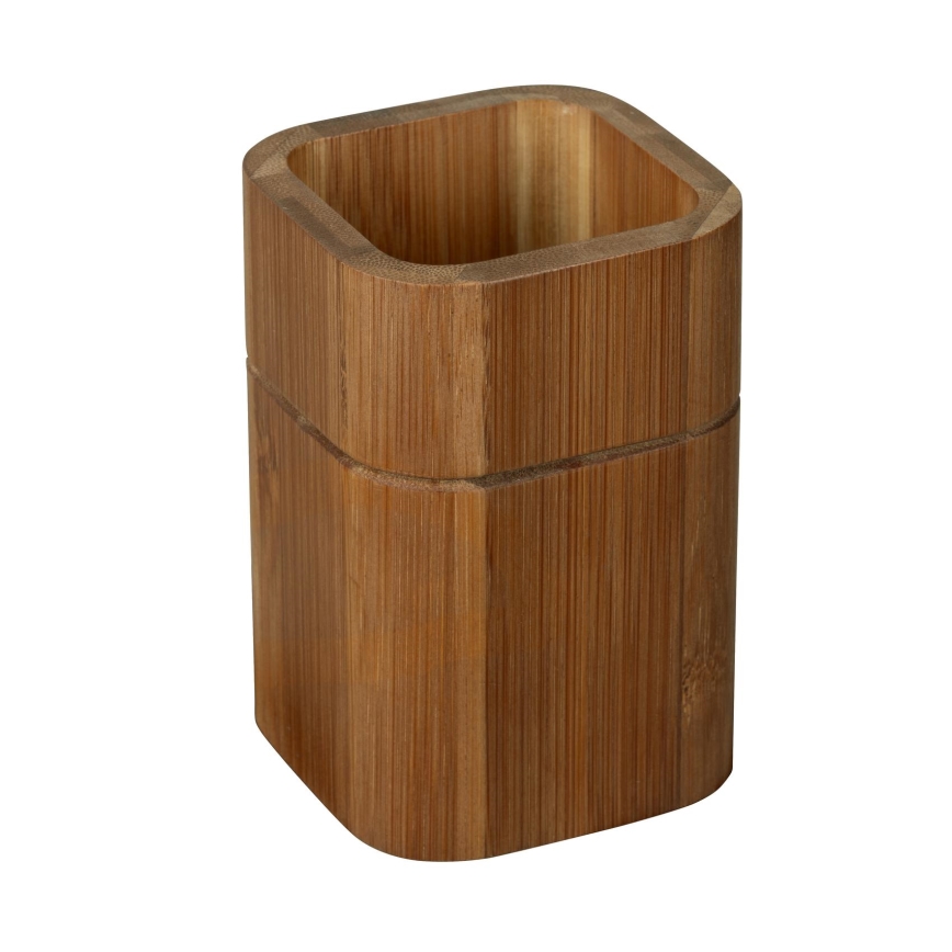 WENKO 26101100 - SERRO Toothbrush Holder 7.5 x 11 cm, Brown