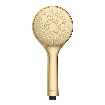 WENKO 26180100 - WATERSAVING SYSTEM Shower Head 11x11 cm, Gold