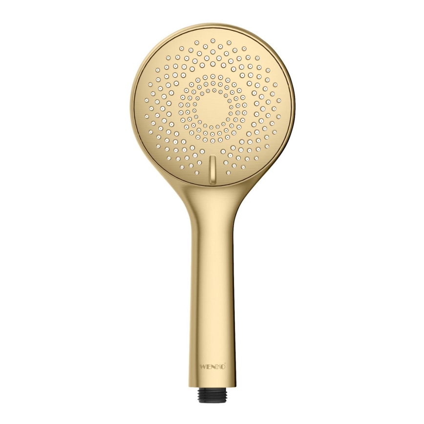WENKO 26180100 - WATERSAVING SYSTEM Shower Head 11x11 cm, Gold
