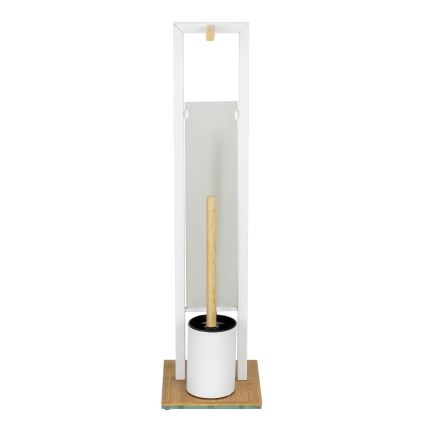 WENKO 26214100 - RIVALTA toilet set 18x70 cm brown/white