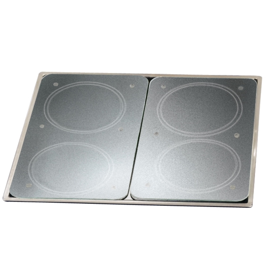 WENKO 2712663100 - 30x52 cm Protective Cover Plate, Clear/Grey