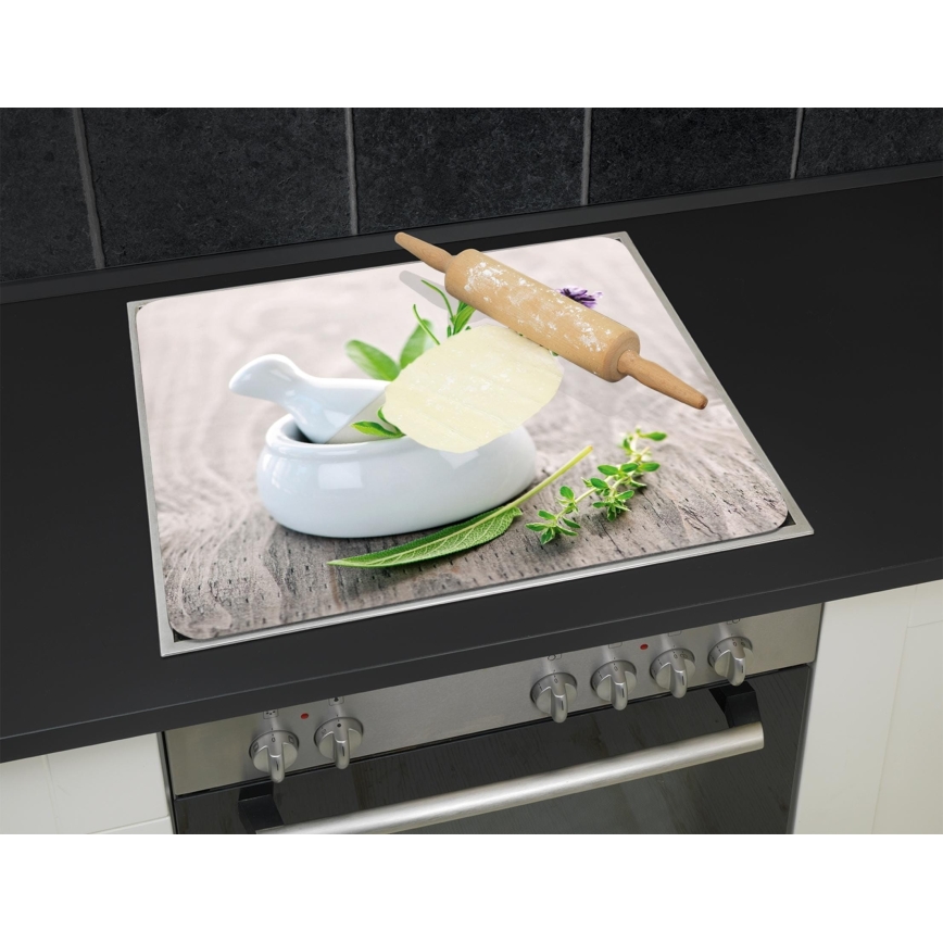 WENKO 2712940500 - Food-Safe Cover Plate, 56 x 50 cm, Multicolored/Clear