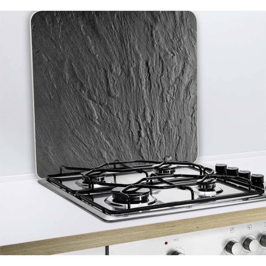 WENKO 2712984500 - ABDECKPLATTE Cover Plate - NEUTRAL 56x50 cm, black/clear