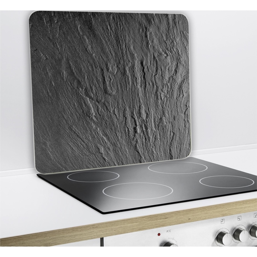 WENKO 2712984500 - ABDECKPLATTE Cover Plate - NEUTRAL 56x50 cm, black/clear