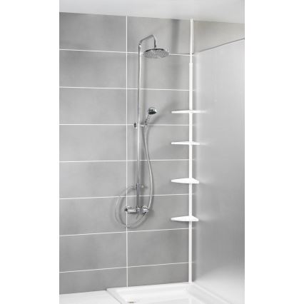 WENKO 3201010100 - COMPACT Corner Unit 26x195 cm White