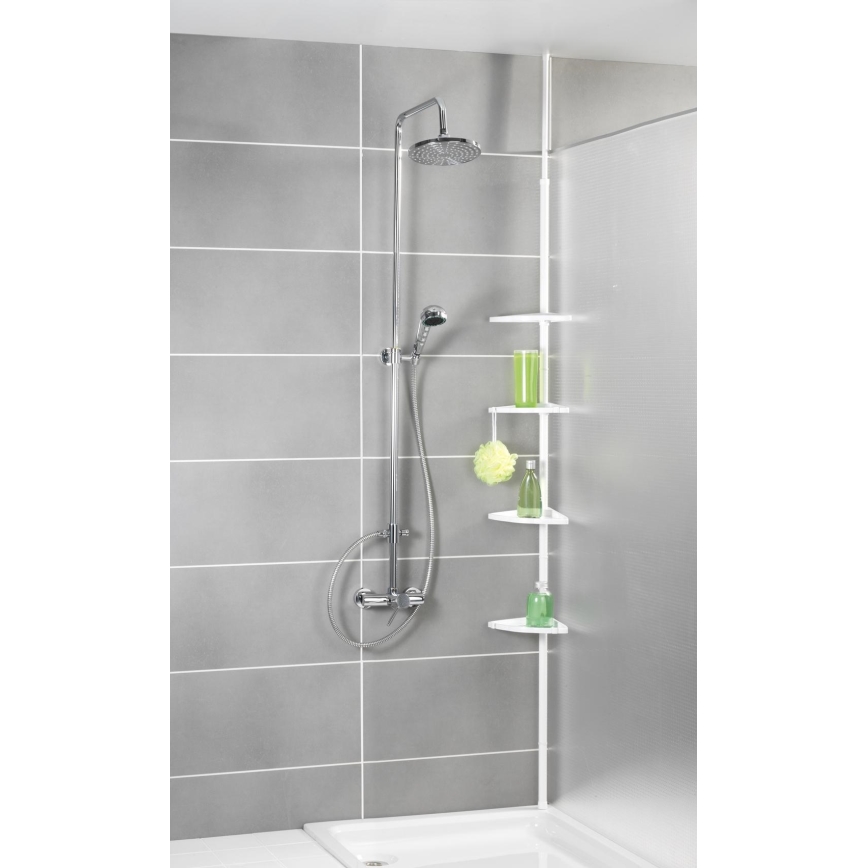 WENKO 3201010100 - COMPACT Corner Unit 26x195 cm White