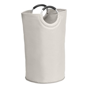 WENKO 3440001100 - Laundry Hamper STONE 38x72 cm beige/silver/black
