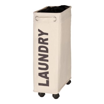 WENKO 3450113100 - Laundry hamper CORNO 18,5x60 cm beige/black