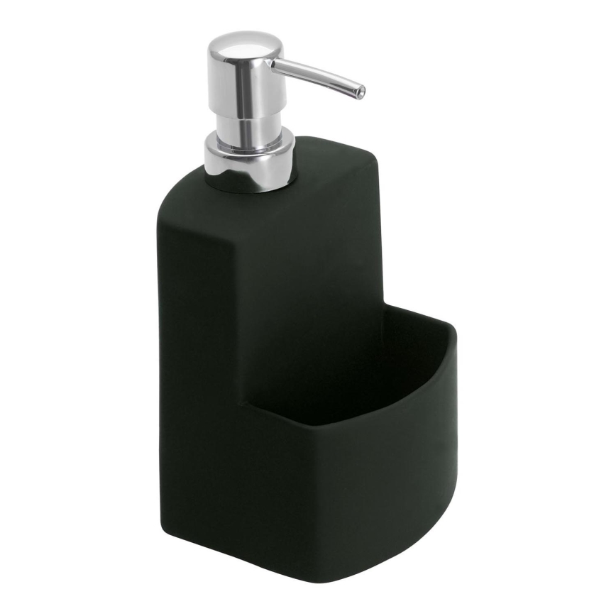 WENKO 3620117800 - FESTIVAL Soap Dispenser 10x18 cm Black