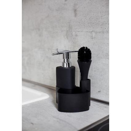 WENKO 3620117800 - FESTIVAL Soap Dispenser 10x18 cm Black