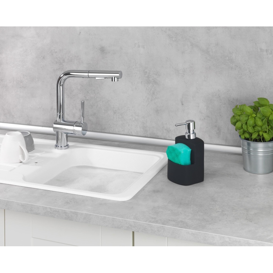 WENKO 3620117800 - FESTIVAL Soap Dispenser 10x18 cm Black