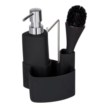 WENKO 3620127800 - EMPIRE Wash Set 11 x 19 cm Black/Silver