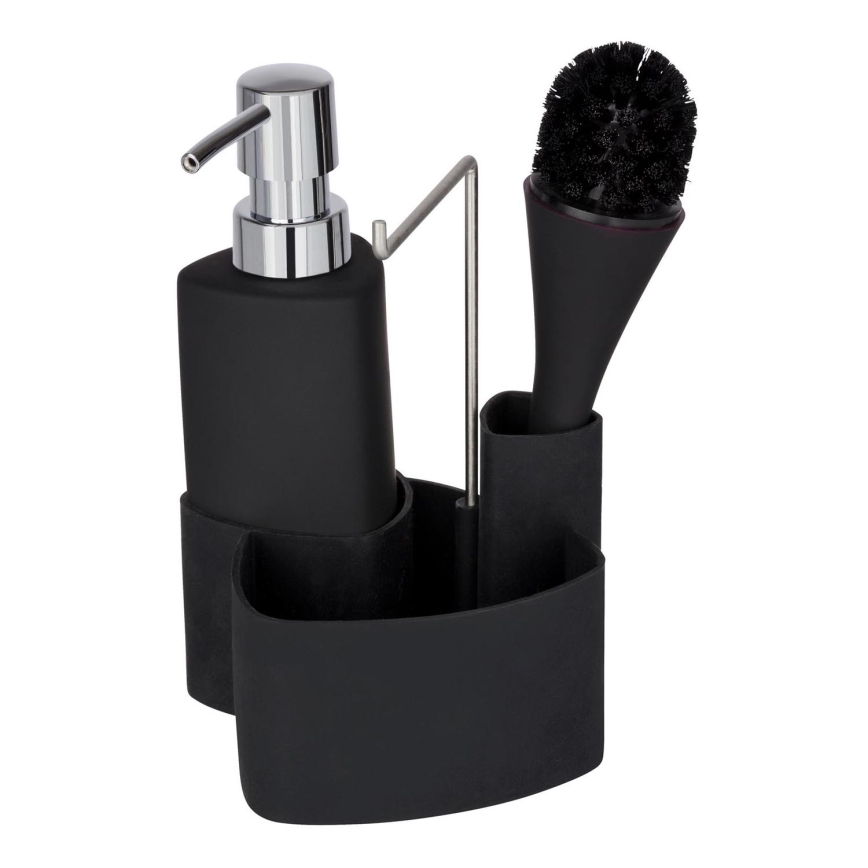 WENKO 3620127800 - EMPIRE Wash Set 11 x 19 cm Black/Silver