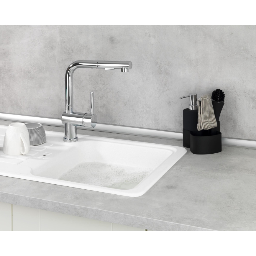 WENKO 3620127800 - EMPIRE Wash Set 11 x 19 cm Black/Silver