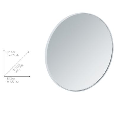 WENKO 3660010100 - Makeup Mirror, 12x12 cm, Polished Chrome