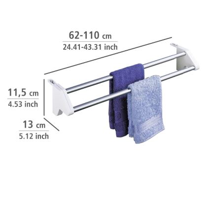 WENKO 3702100 - Drying Rack 13x11,5 cm Silver/White