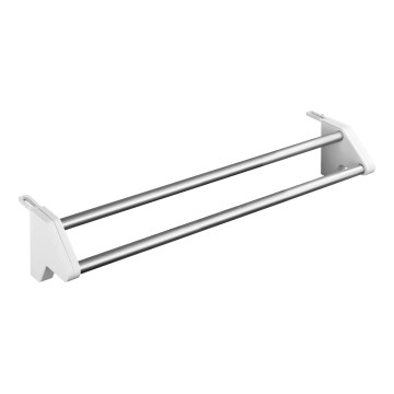 WENKO 3703100 - TWIN Clothes Drying Rack 60x13 cm silver/white