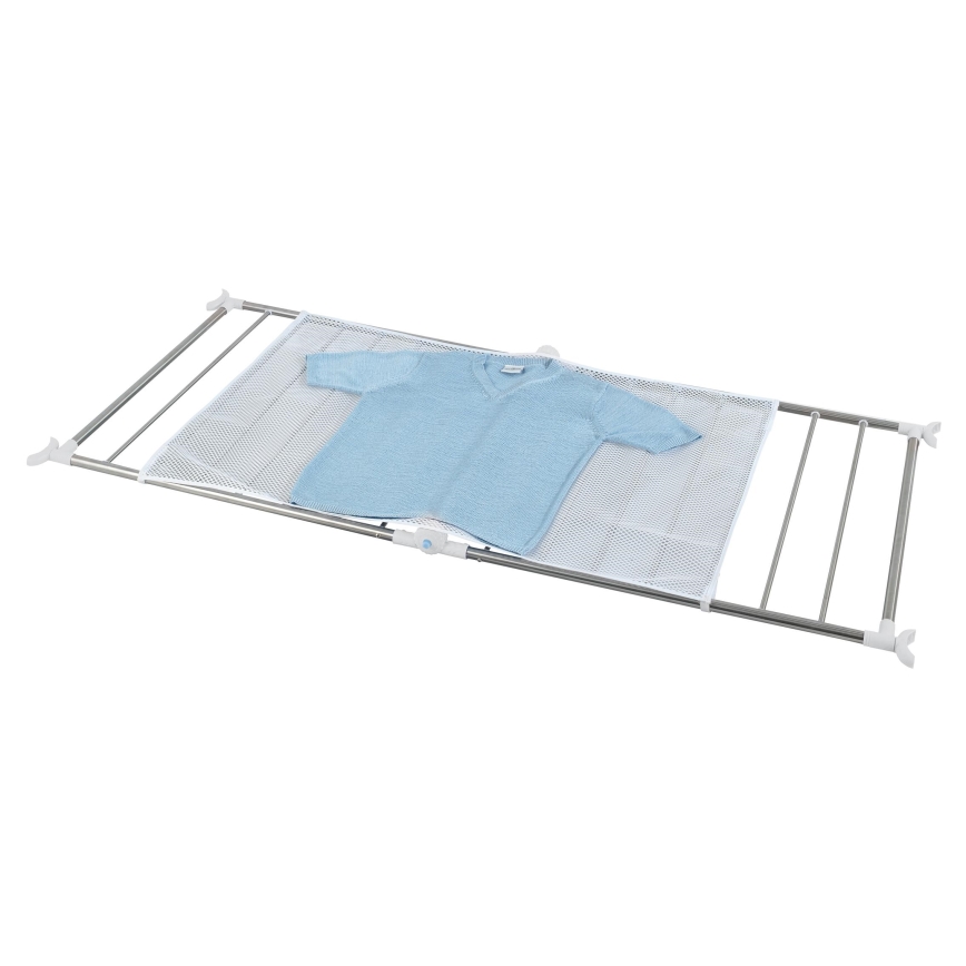 WENKO 3772020100 - PROFI Drying Rack 65x150 cm stainless steel/silver/white