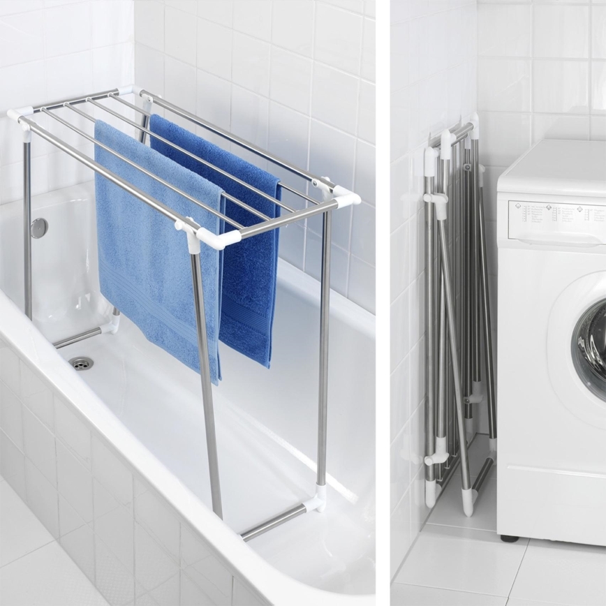 WENKO 3774020100 - PROFI SINGLE Clothes Drying Rack 87x79 cm Stainless Steel/Silver/White