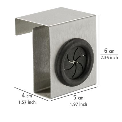 WENKO 4368060100 - PUSH Hook 5x6 cm silver/black