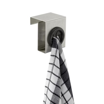 WENKO 4368060100 - PUSH Hook 5x6 cm silver/black