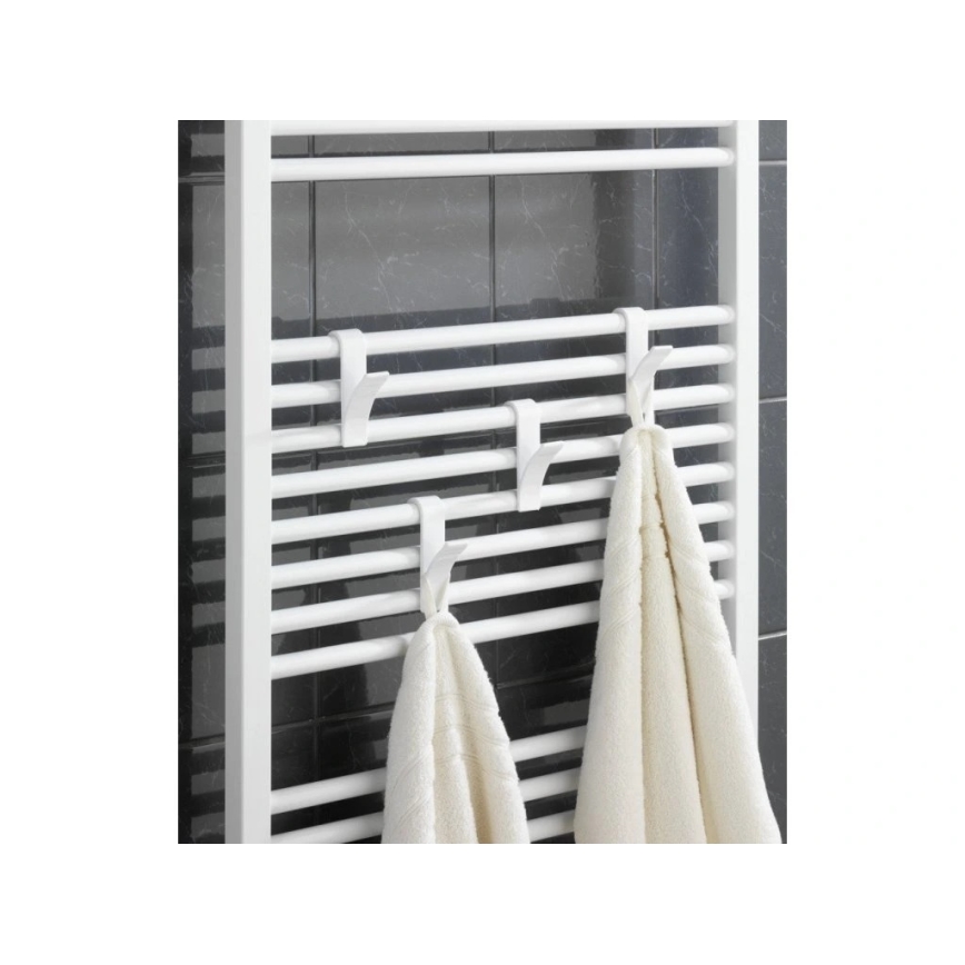 WENKO 4468160100-Hooks 2.5x10.5 cm white