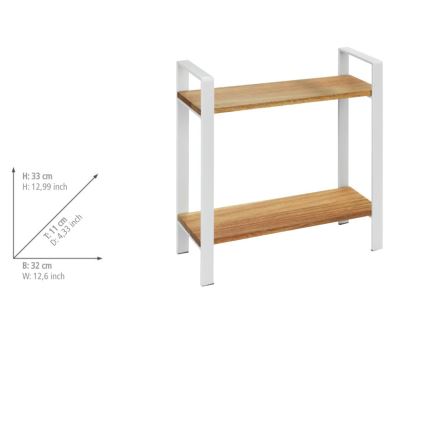 WENKO 53024100 - LOUISA Shelf 32x33 cm White/Brown
