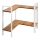 WENKO 53025100 - LOUISA Shelf 30 x 33 cm white/brown