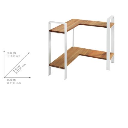 WENKO 53025100 - LOUISA Shelf 30 x 33 cm white/brown