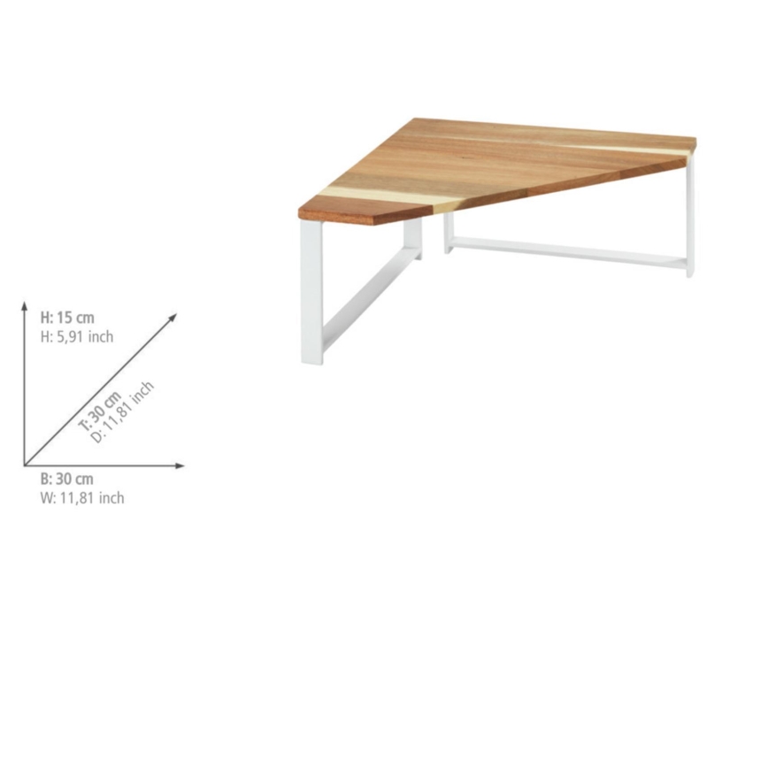 WENKO 53026100 - LOUISA Shelf 30x30 cm, White/Brown