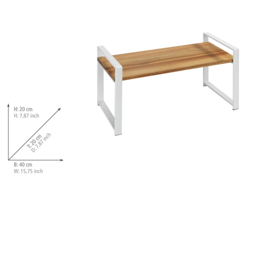 WENKO 53027100 - LOUISA Shelf 40x20 cm White/Brown